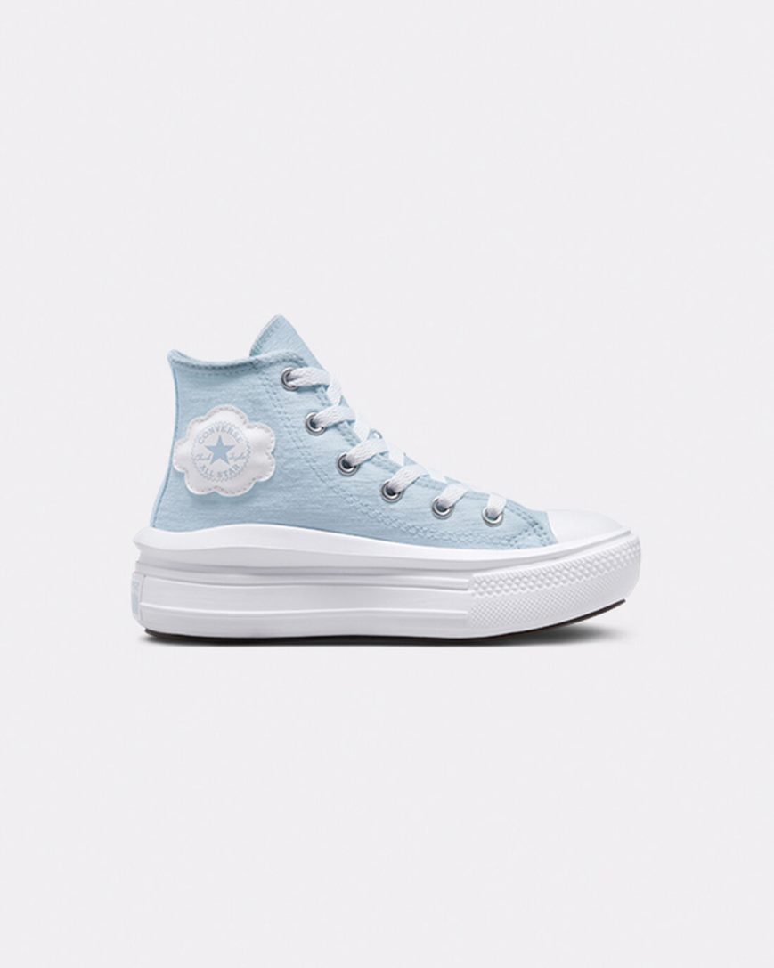 Girls\' Converse Chuck Taylor All Star Move Cloud Patch High Top Platform Shoes Blue | AU 09C1EH